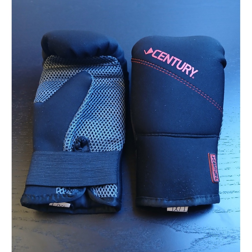 Century FloMotion Black Red Mesh Neoprene Bag Gloves L/XL Cardio Kickboxing - Picture 2 of 8